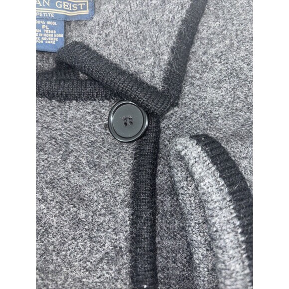 HERMAN GEIST Jacket Gray Wool PL Boiled Wool Double Breasted Sweater Women’s - Picture 3 of 7